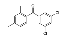 3,5-二氯-2’,4’-二甲基苯甲酮结构式