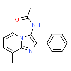 N-(8-Methyl-2-phenylimidazo[1,2-a]pyridin-3-yl)acetamide结构式