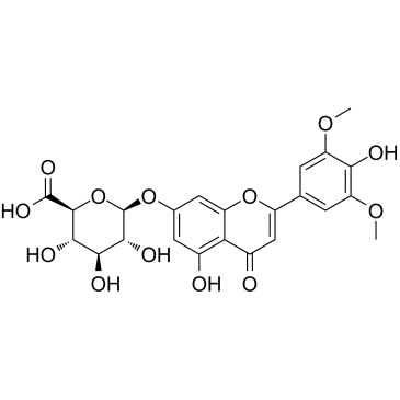 白杨素-7-O-β-d葡糖苷酸结构式