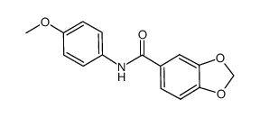 N-(4-methoxyphenyl)benzo[d][1,3]dioxole-5-carboxamide结构式