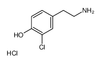 4-(2-氨基乙基)-2-氯苯酚盐酸盐结构式