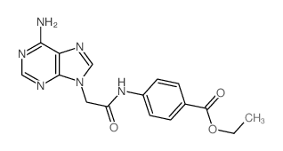 ethyl 4-[[2-(6-aminopurin-9-yl)acetyl]amino]benzoate结构式