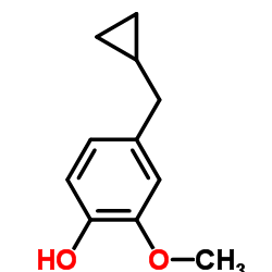 4-(Cyclopropylmethyl)-2-methoxyphenol结构式