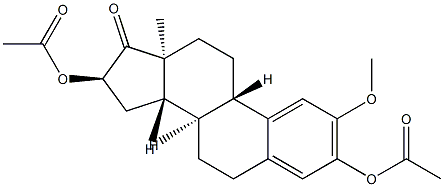 3,16α-Bis(acetyloxy)-2-methoxyestra-1,3,5(10)-trien-17-one结构式