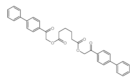 bis[2-oxo-2-(4-phenylphenyl)ethyl] hexanedioate structure