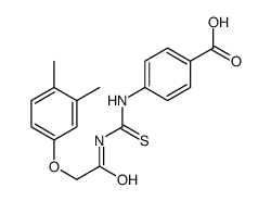 4-[[[[(3,4-DIMETHYLPHENOXY)ACETYL]AMINO]THIOXOMETHYL]AMINO]-BENZOIC ACID结构式