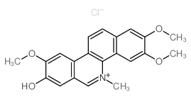 2,3,9-trimethoxy-5-methylbenzo[c]phenanthridin-5-ium-8-ol,chloride结构式