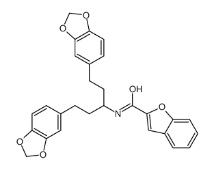 N-[1,5-bis(1,3-benzodioxol-5-yl)pentan-3-yl]-1-benzofuran-2-carboxamide Structure