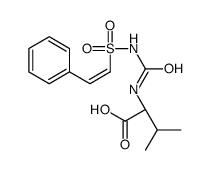 (2S)-3-methyl-2-(2-phenylethenylsulfonylcarbamoylamino)butanoic acid结构式