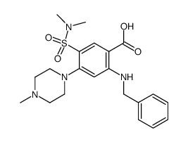 2-benzylamino-5-dimethylsulfamoyl-4-(4-methyl-piperazin-1-yl)-benzoic acid结构式