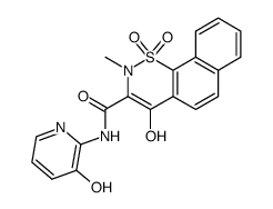 2-methyl-1,1,4-trioxo-1,2,3,4-tetrahydro-1λ6-naphtho[2,1-e][1,2]thiazine-3-carboxylic acid 3-hydroxy-pyridin-2-ylamide Structure