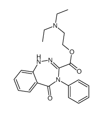 2-(diethylamino)ethyl 5-oxo-4-phenyl-1H-1,2,4-benzotriazepine-3-carboxylate结构式