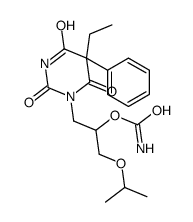 1-[2-(Aminocarbonyloxy)-3-isopropoxypropyl]-5-ethyl-5-phenyl-2,4,6(1H,3H,5H)-pyrimidinetrione Structure