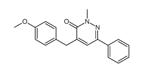 4-[(4-methoxyphenyl)methyl]-2-methyl-6-phenylpyridazin-3-one结构式