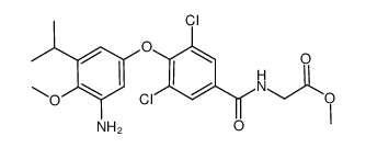 methyl-N-[3,5-dichloro-4-(3-amino-5-isopropyl-4-methoxyphenoxy)benzoyl]glycine Structure