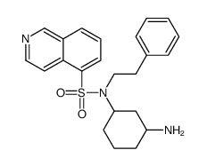 N-(3-aminocyclohexyl)-N-(2-phenylethyl)isoquinoline-5-sulfonamide结构式