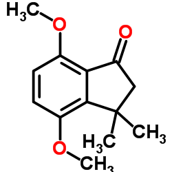 4,7-二甲氧基-3,3-二甲基-2,3-二氢-1H-茚-1-酮结构式