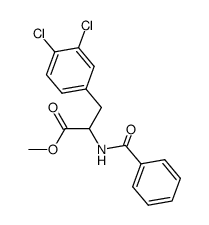 methyl (N-benzoyl)-3',4'-dichlorophenylalaninate结构式