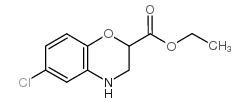 6-CHLORO-3,4-DIHYDRO-2H-BENZO[1,4]OXAZINE-2-CARBOXYLIC ACID ETHYL ESTER structure