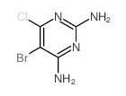 5-bromo-6-chloro-pyrimidine-2,4-diamine structure