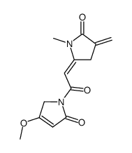 1,5-Dihydro-4-methoxy-1-[[(E)-1-methyl-4-methylene-5-oxopyrrolidin-2-ylidene]acetyl]-2H-pyrrol-2-one picture