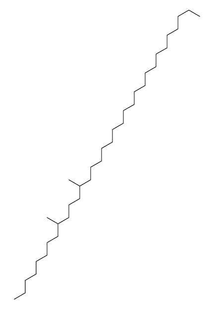 9,13-dimethyltritriacontane Structure