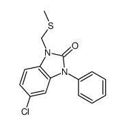 5-chloro-1-(methylsulfanylmethyl)-3-phenylbenzimidazol-2-one Structure