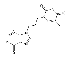 9-[3-(thym-1-yl)propyl]purine-6(1H)-thione Structure