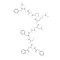 N-Ac-(4-Cl-Phe)(1)-(4-Cl-Phe)(2)-Trp(3)-Lys(6)-AlaNH2(10)-LHRH Structure