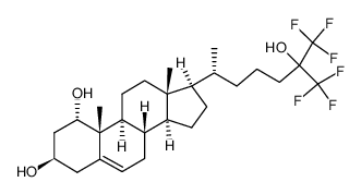 1α,25-dihydroxy-26,26,26,27,27,27-hexafluorocholesterol结构式