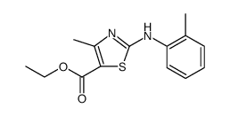 5-Thiazolecarboxylic acid, 4-methyl-2-[(2-methylphenyl)amino]-, ethyl ester Structure