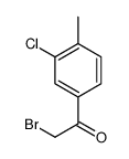 2-bromo-1-(3-chloro-4-methylphenyl)ethanone Structure