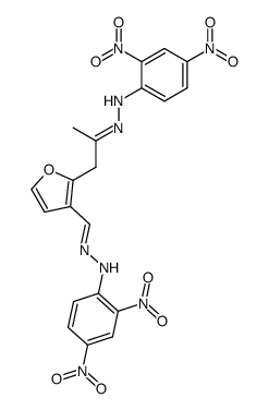 2-(2-Oxopropyl)-3-furancarbaldehyd-bis(2,4-dinitrophenylhydrazon) Structure