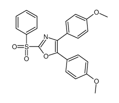 2-(benzenesulfonyl)-4,5-bis(4-methoxyphenyl)-1,3-oxazole结构式