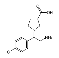 1-[2-AMINO-1-(4-CHLORO-PHENYL)-ETHYL]-PYRROLIDINE-3-CARBOXYLICACID Structure