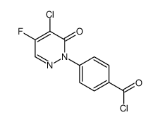 4-(5-chloro-4-fluoro-6-oxopyridazin-1-yl)benzoyl chloride Structure