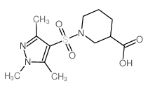 1-[(1,3,5-trimethyl-1H-pyrazol-4-yl)sulfonyl]piperidine-3-carboxylic acid picture