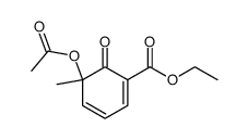 2-Acetoxy-2-methyl-6-aethoxycarbonyl-cyclohexadienon Structure