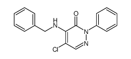 3(2H)-Pyridazinone, 5-chloro-2-phenyl-4-[(phenylmethyl)amino] Structure