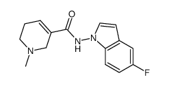 N-(5-fluoro-1H-indol-1-yl)-1-methyl-1,2,5,6-tetrahydropyridine-3-carboxamide结构式