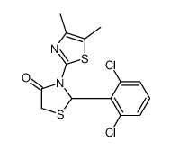 2-(2,6-dichlorophenyl)-3-(4,5-dimethyl-1,3-thiazol-2-yl)-1,3-thiazolidin-4-one Structure