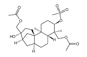 17,18-diacetoxy-3α-mesyloxyaphidicol-16β-ol Structure