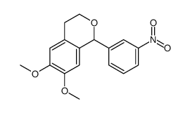 6,7-dimethoxy-1-(3-nitrophenyl)-3,4-dihydro-1H-isochromene结构式