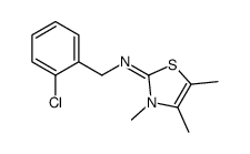 N-[(2-chlorophenyl)methyl]-3,4,5-trimethyl-1,3-thiazol-2-imine Structure