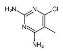 6-chloro-5-methyl-pyrimidine-2,4-diyldiamine结构式