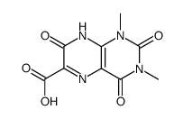 1,3-dimethyl-2,4,7-trioxo-1,2,3,4,7,8-hexahydropteridine-6-carboxylic acid结构式