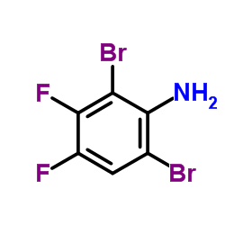 2,6-Dibromo-3,4-difluoroaniline结构式