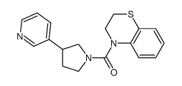 (2,3-Dihydrobenzo[1,4]thiazin-4-yl)(3-(pyridin-3-yl)pyrrolidin-1-yl)methanone结构式