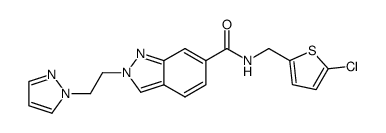 N-[(5-Chloro-2-thienyl)methyl]-2-[2-(1H-pyrazol-1-yl)ethyl]-2H-indazole-6-carboxamide结构式