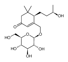 (6R,9R)-megastigman-4-ene-9,13-diol 13-O-β-D-glucopyranoside结构式